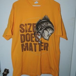 "Size Does Matter" XL Fishing T-shirt Hanes